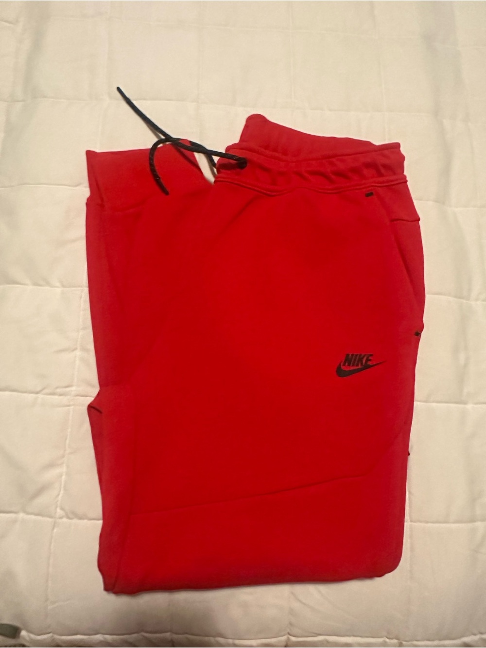 Nike Red Hoodie with Black Logo Tag